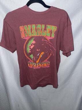 Bob Marley Uprising Graphic T-Shirt Maroon XXS Zion Rootswear